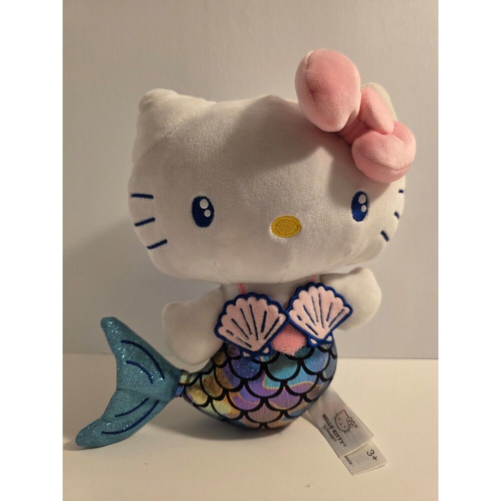 Hello Kitty Mermaid Plush Fiesta Sanrio Stuffed Animal Blue Sparkle 10"